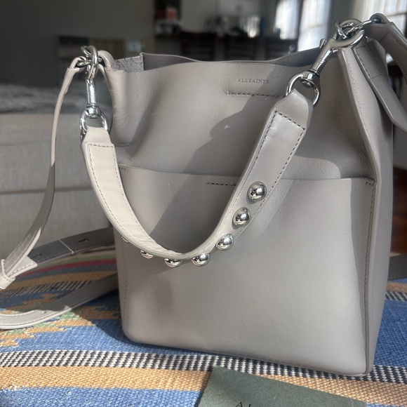 All Saints Handbags - All Saints Light Gray Shoulder Bag
